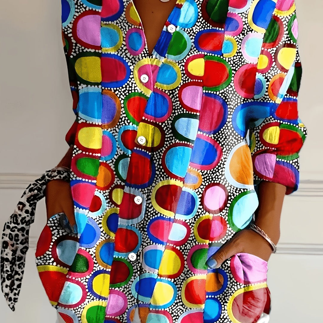 Ariana | Artistic Print Blouse