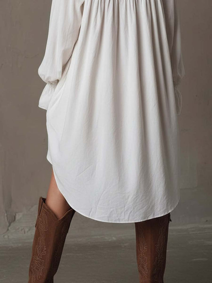 Anastasia | Lace Shirt Mini Dress