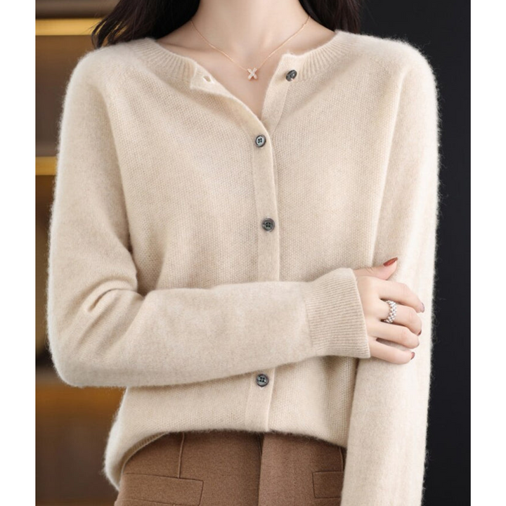 Mercy Cardigan for Women – Elegant Soft Cardigan with Round Neck
