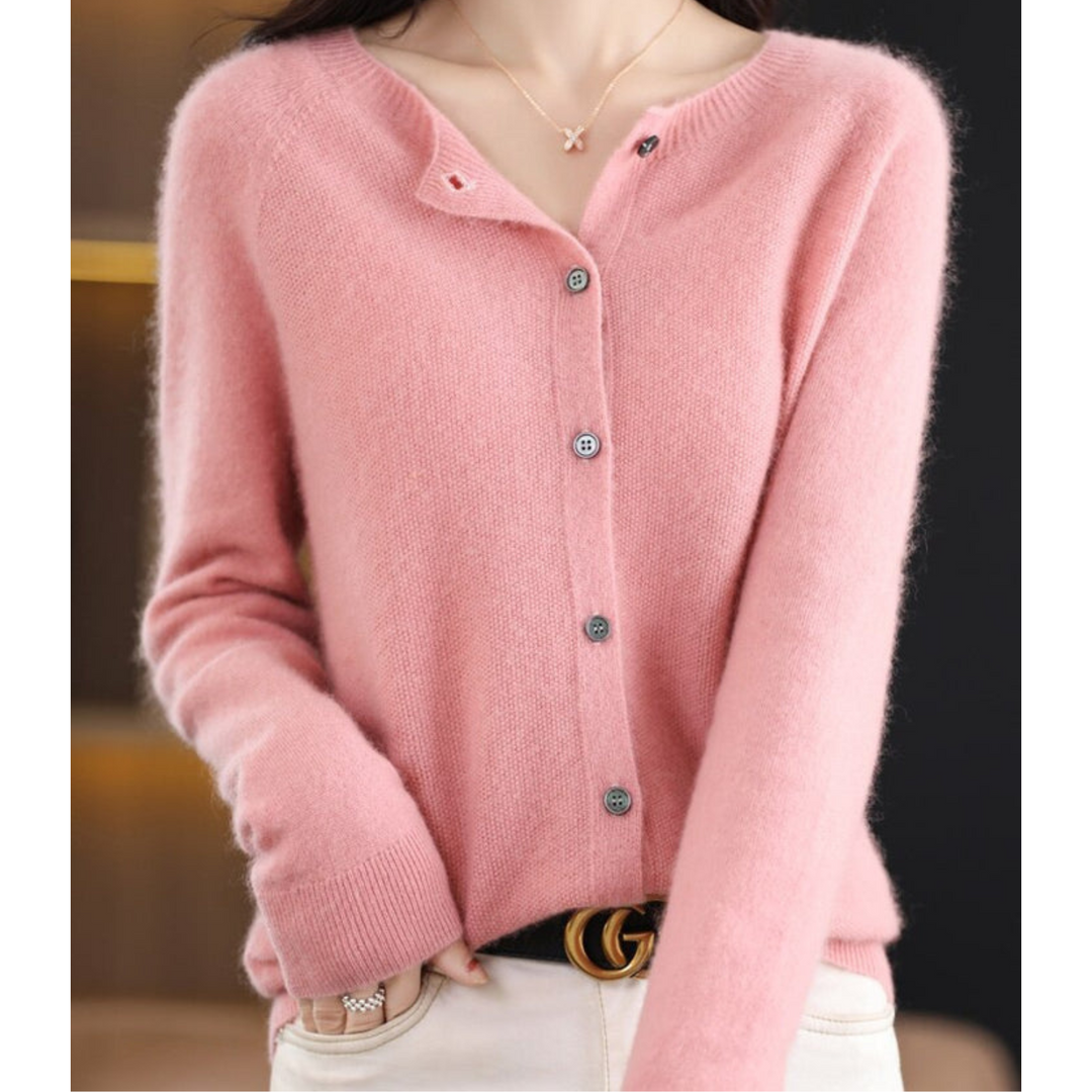Mercy Cardigan for Women – Elegant Soft Cardigan with Round Neck
