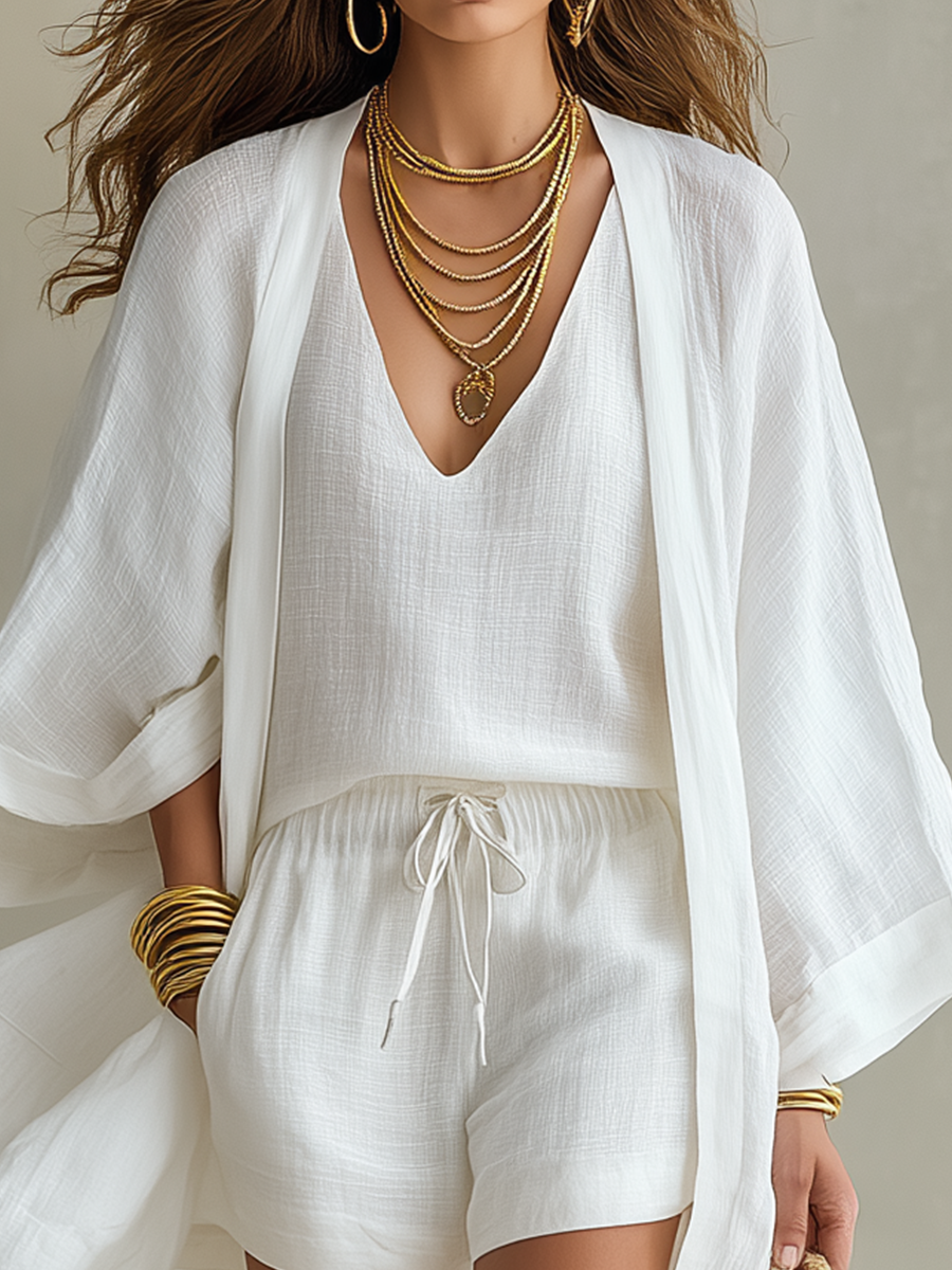 Lightweight Layered Casual Three-Piece Set