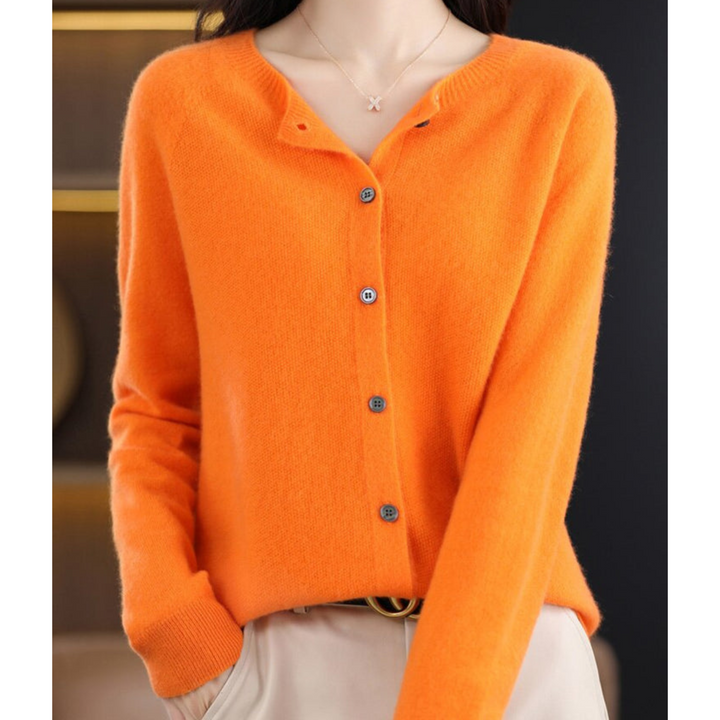 Mercy Cardigan for Women – Elegant Soft Cardigan with Round Neck