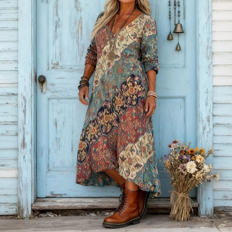 Willemijn | Elegant Floral Print Maxi Dress