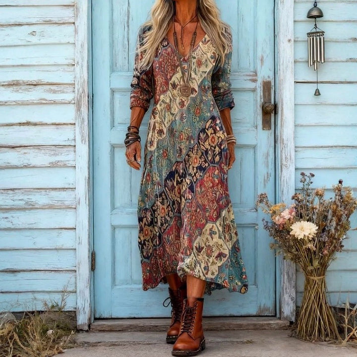 Willemijn | Elegant Floral Print Maxi Dress