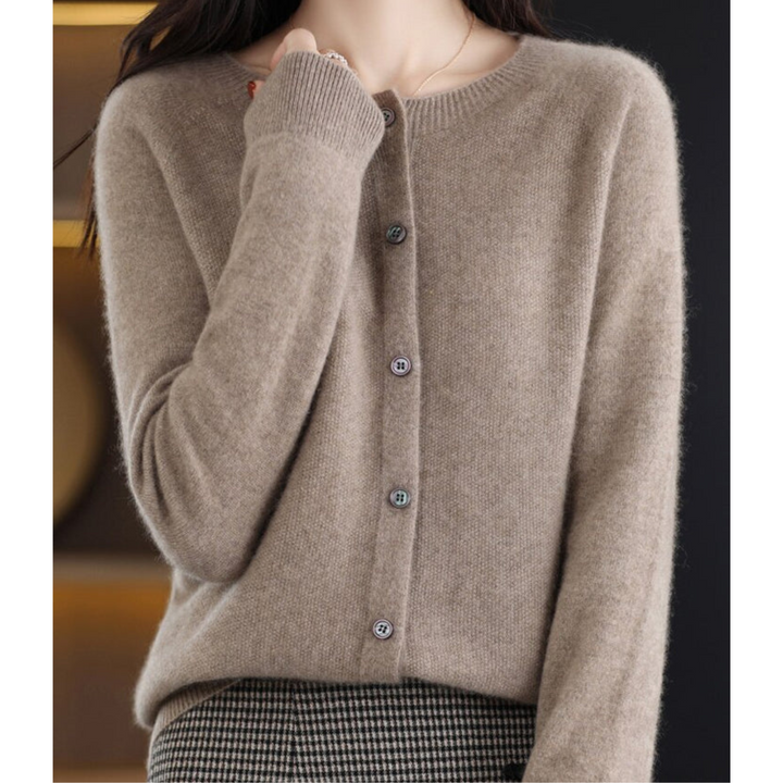 Mercy Cardigan for Women – Elegant Soft Cardigan with Round Neck