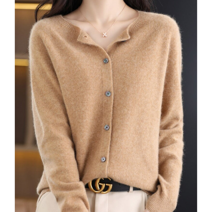 Mercy Cardigan for Women – Elegant Soft Cardigan with Round Neck
