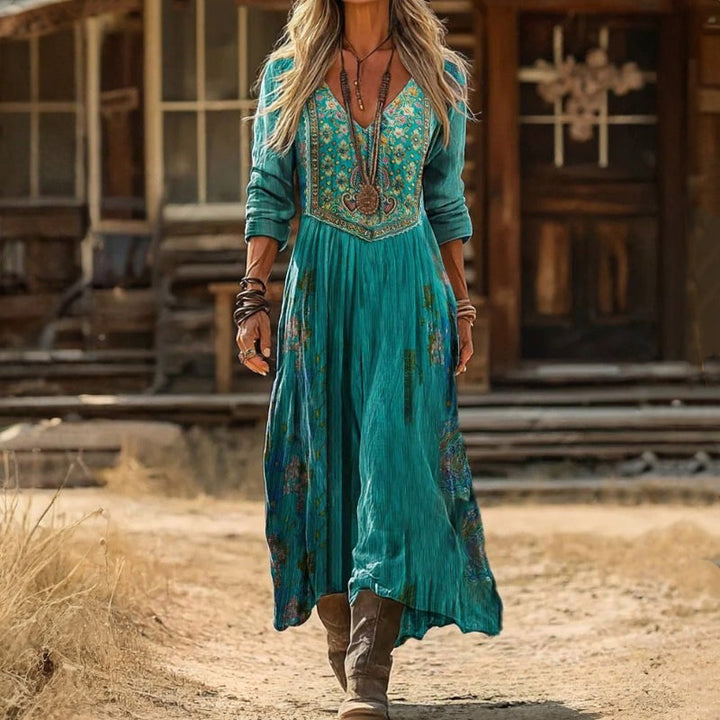 Wilhelmina | Elegant Bohemian Maxi Dress