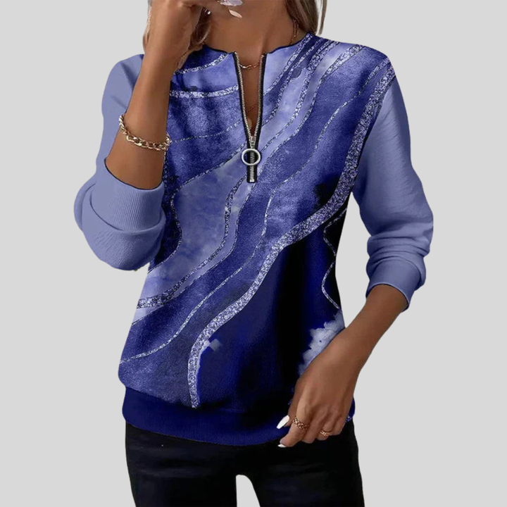 Susan | Elegant Zip-Up Top