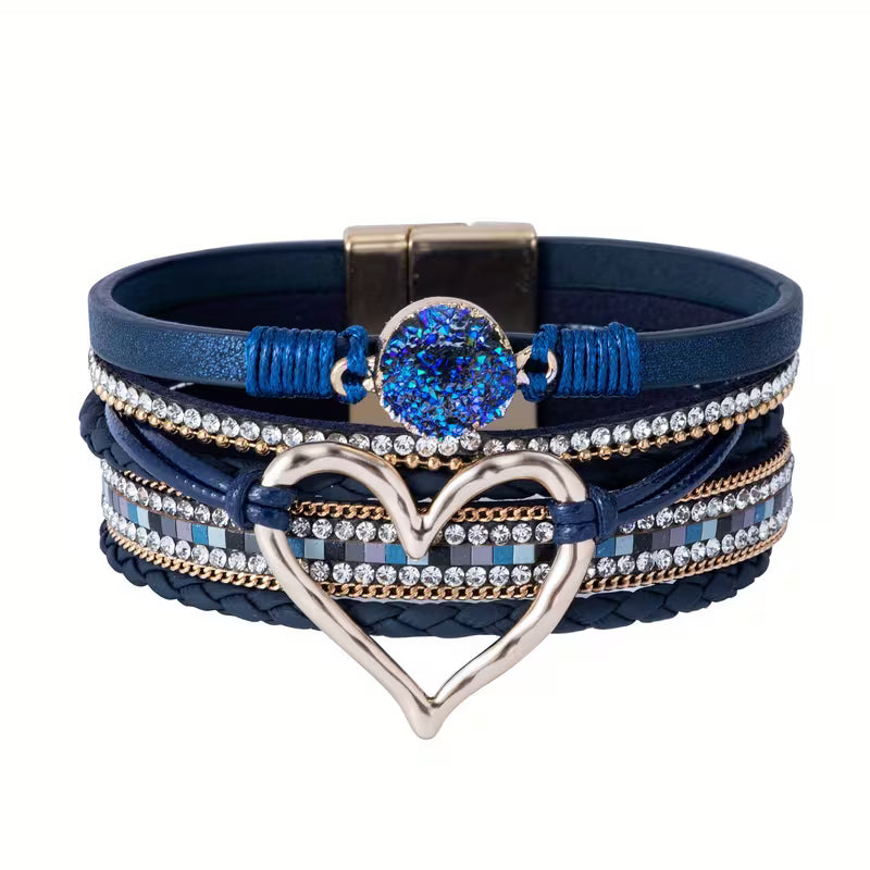 Britt | Bohemian Layered Heart Bracelet
