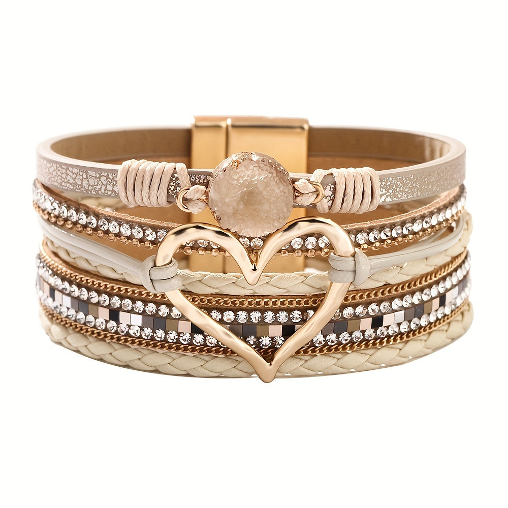 Britt | Bohemian Layered Heart Bracelet