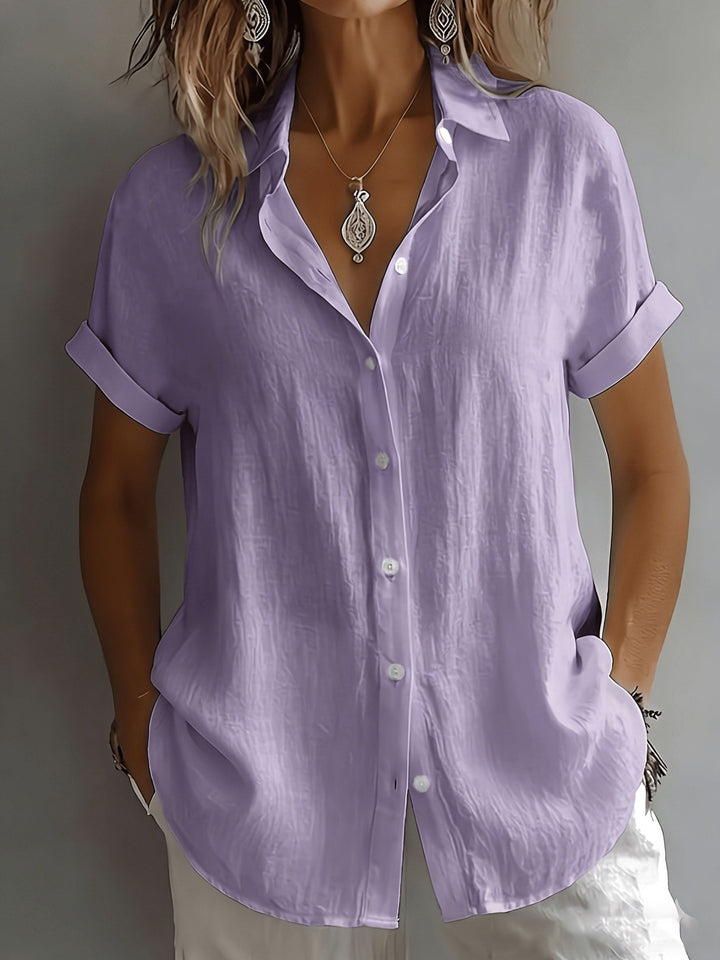 Amelia | Linen Button Blouse for Effortless Everyday Elegance