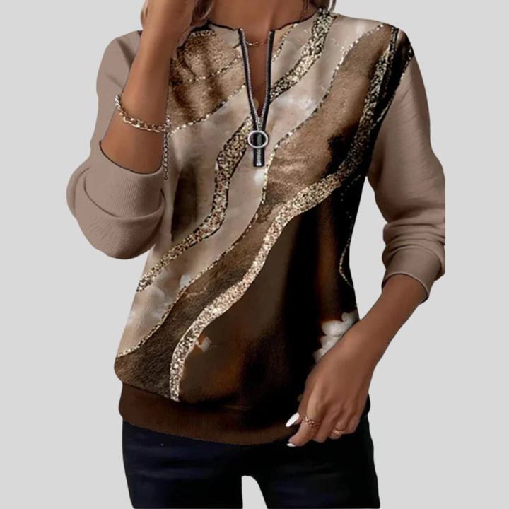 Susan | Elegant Zip-Up Top