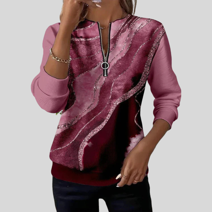 Susan | Elegant Zip-Up Top
