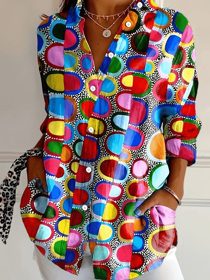 Ariana | Artistic Print Blouse
