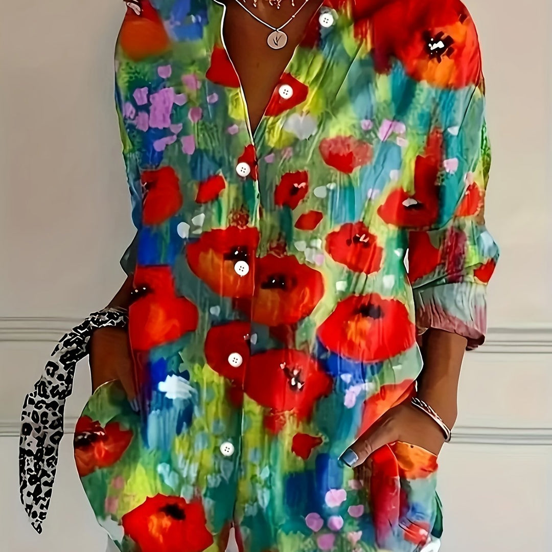 Elara | Artistic Print Blouse