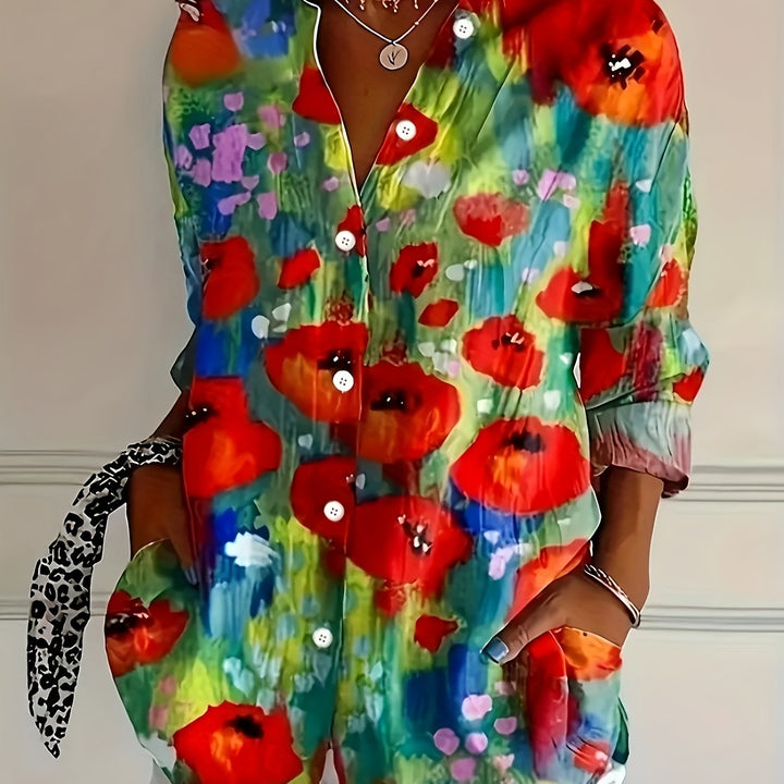 Elara | Artistic Print Blouse