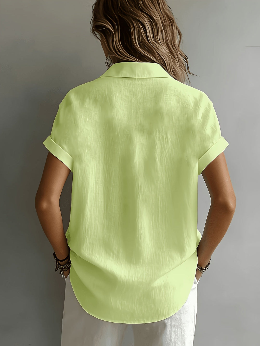 Amelia | Linen Button Blouse for Effortless Everyday Elegance