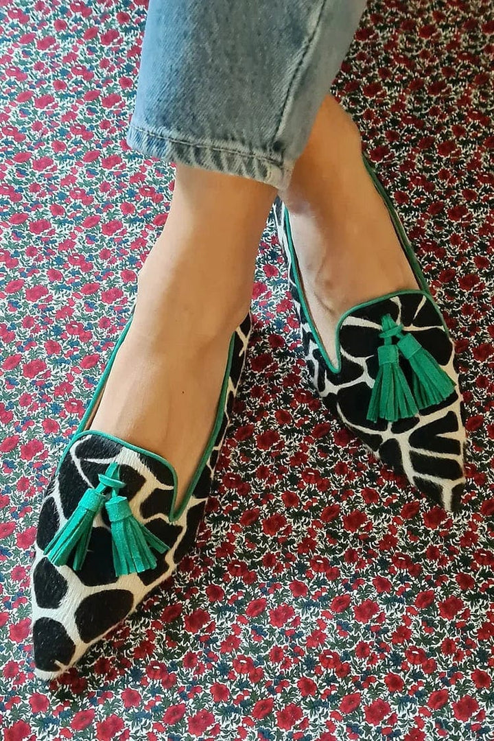 Wilma | Pointed Animal-Print Loafers