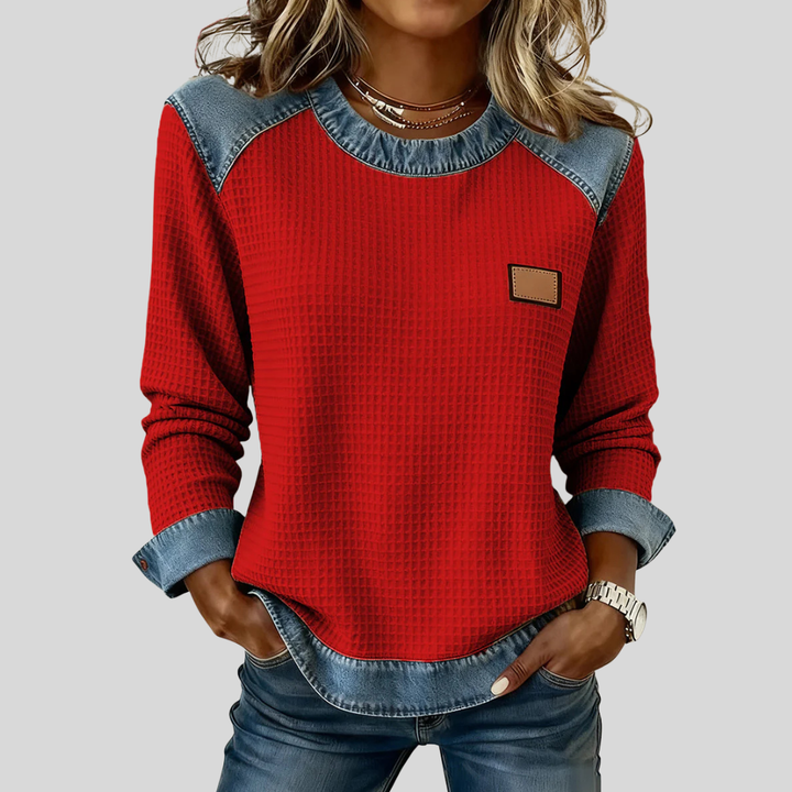 Deborah | Sporty Sweatshirt with Contrast Details