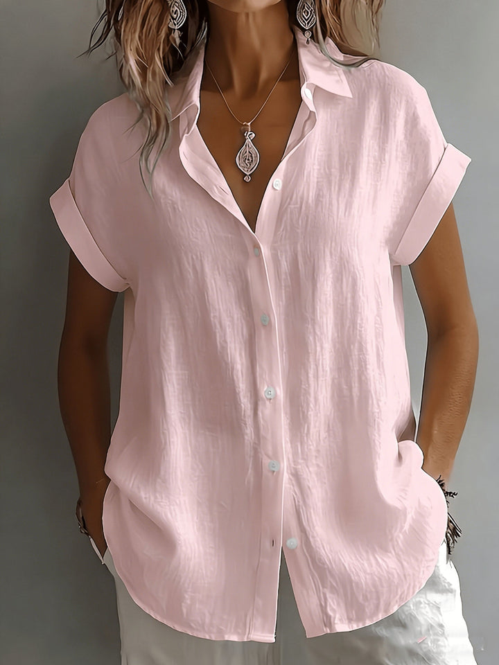 Amelia | Linen Button Blouse for Effortless Everyday Elegance