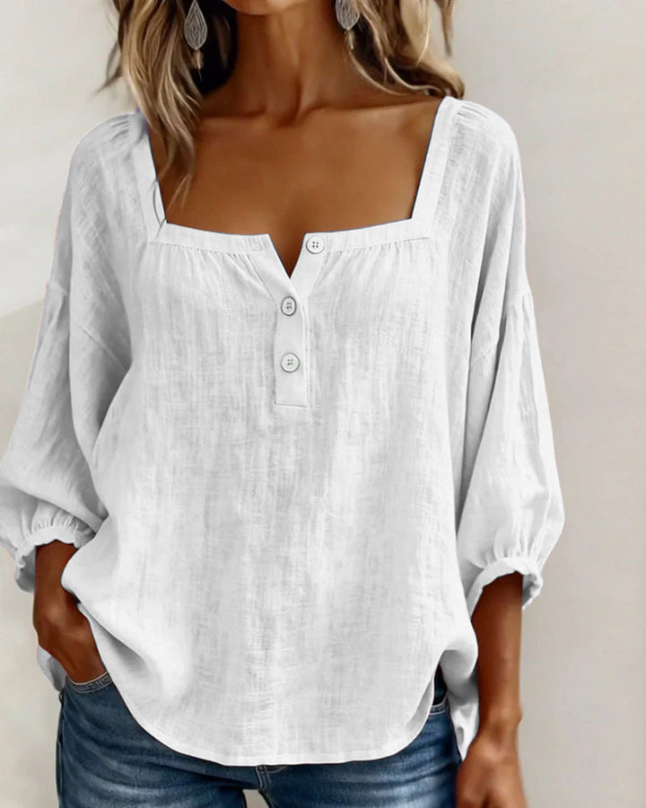 Fabiana | Breezy Cotton-Linen Blouse for Effortless Everyday Elegance