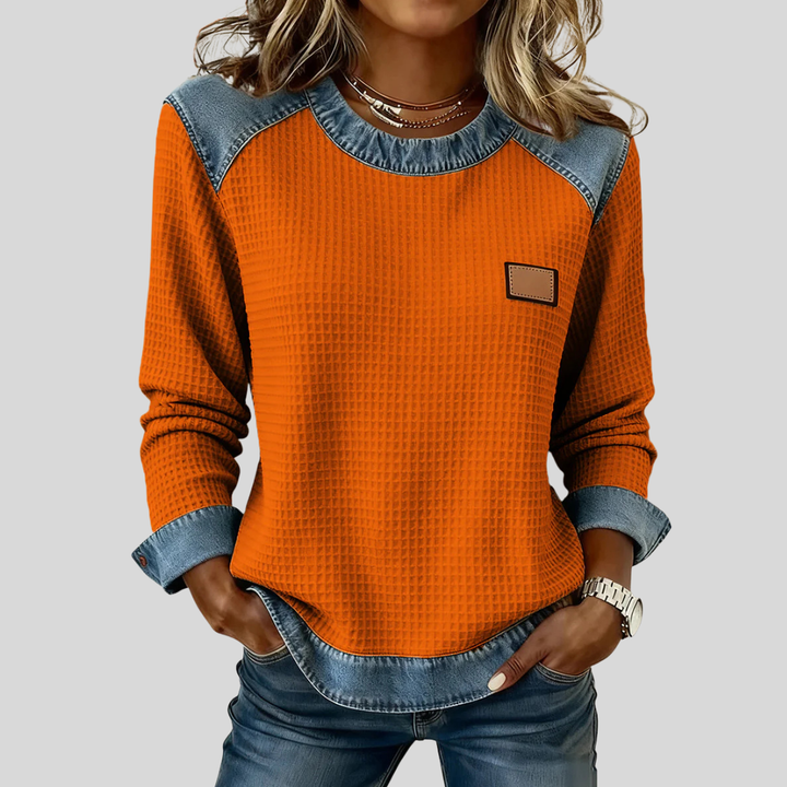 Deborah | Sporty Sweatshirt with Contrast Details