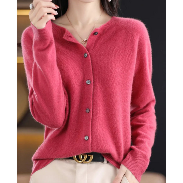 Mercy Cardigan for Women – Elegant Soft Cardigan with Round Neck