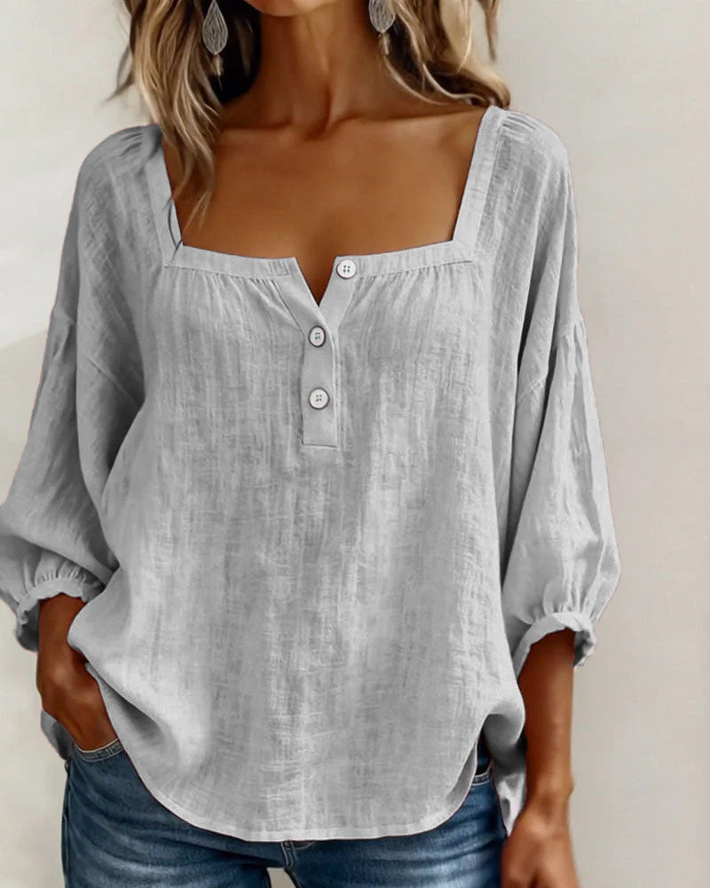 Fabiana | Breezy Cotton-Linen Blouse for Effortless Everyday Elegance