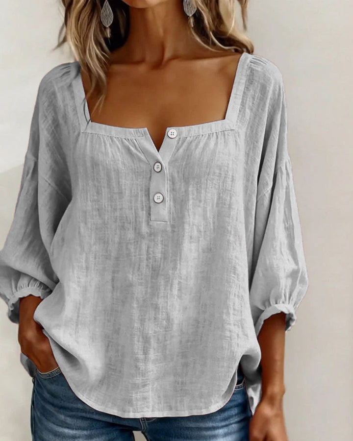 Fabiana | Breezy Cotton-Linen Blouse for Effortless Everyday Elegance