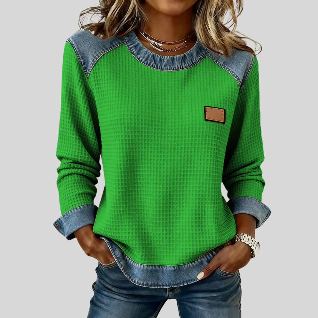 Deborah | Sporty Sweatshirt with Contrast Details