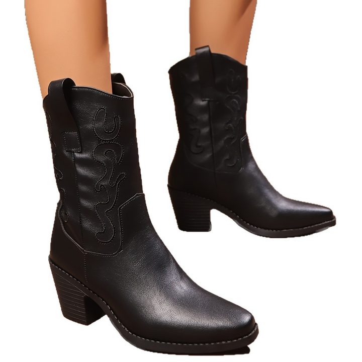 Silke | Classic Western Block-Heel Boots
