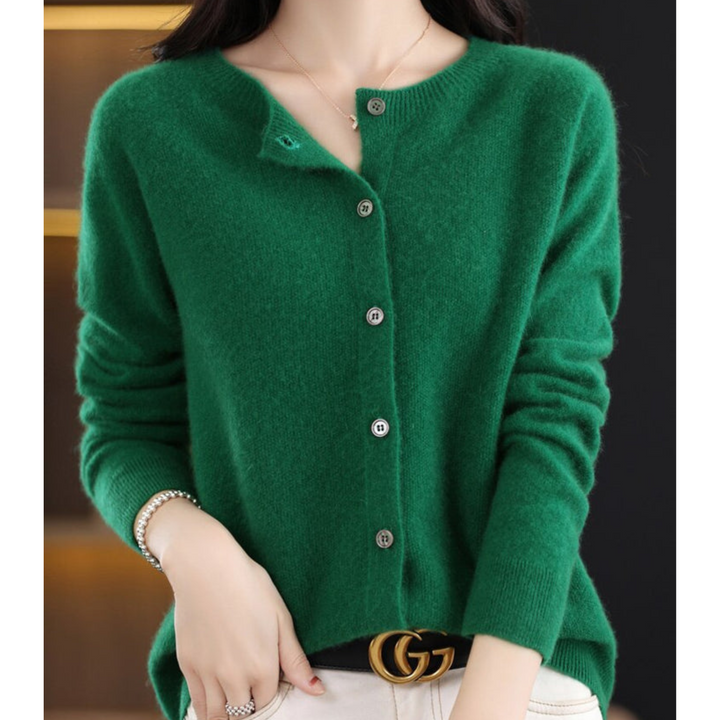 Mercy Cardigan for Women – Elegant Soft Cardigan with Round Neck