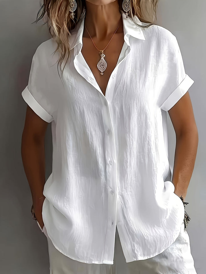 Amelia | Linen Button Blouse for Effortless Everyday Elegance