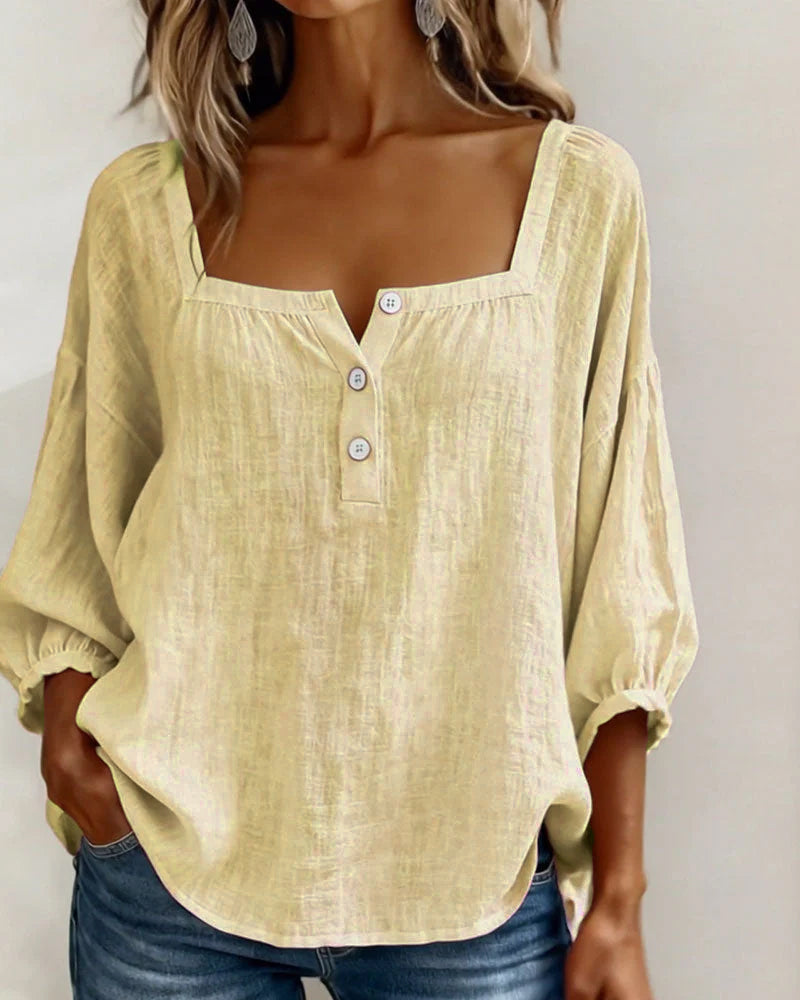 Fabiana | Breezy Cotton-Linen Blouse for Effortless Everyday Elegance