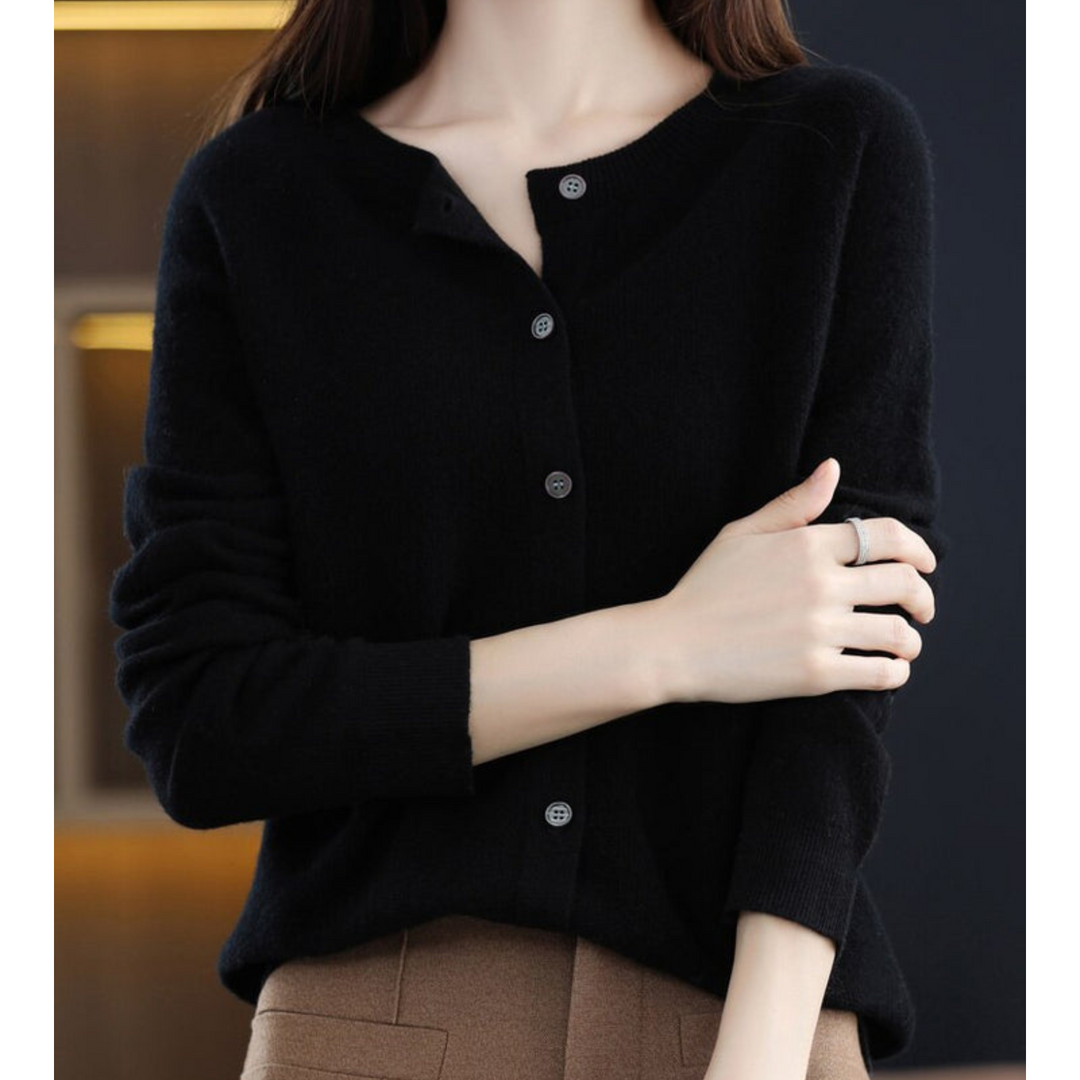 Mercy Cardigan for Women – Elegant Soft Cardigan with Round Neck