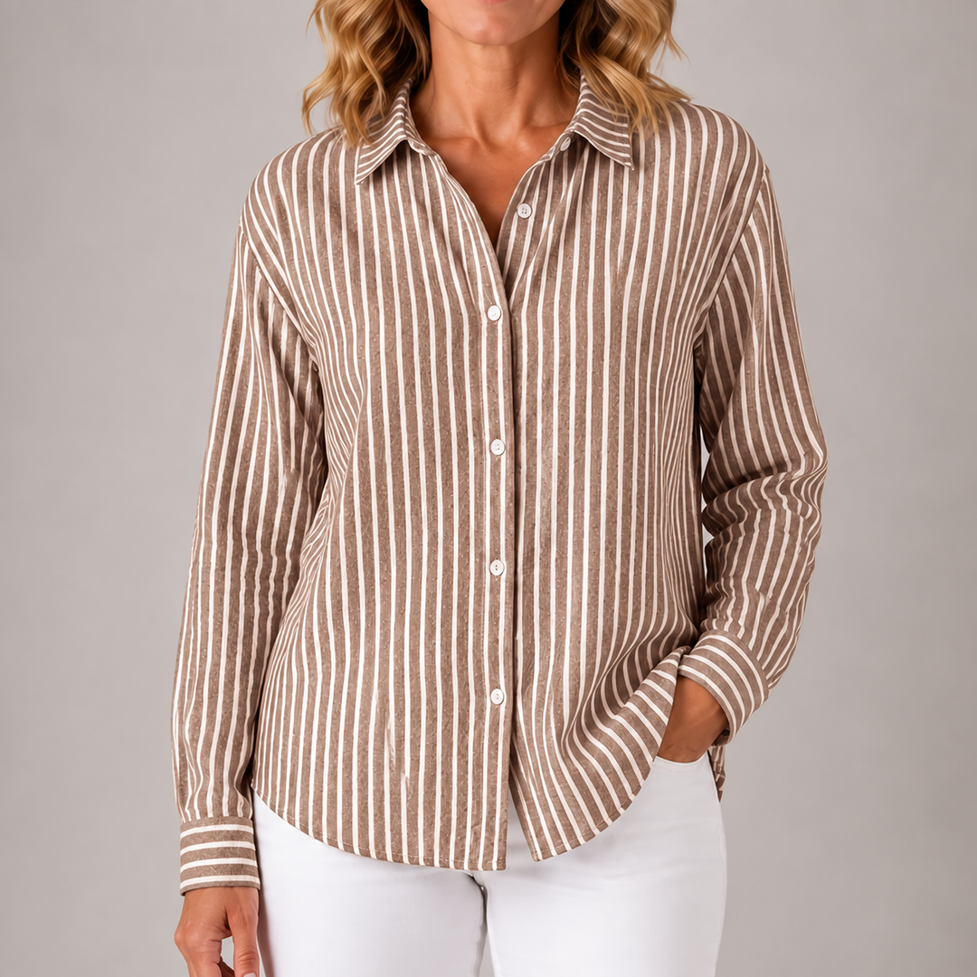 Marjorie | Relaxed Striped Button Shirt
