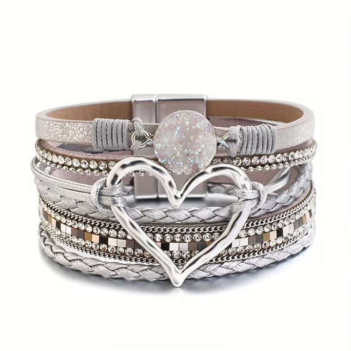 Britt | Bohemian Layered Heart Bracelet
