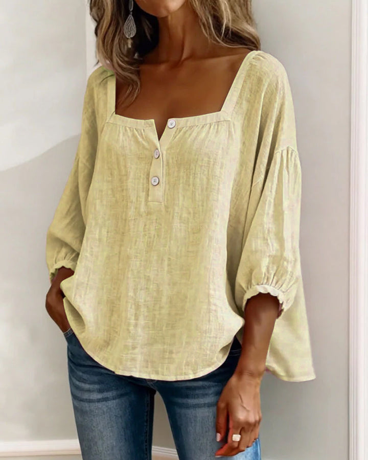 Fabiana | Breezy Cotton-Linen Blouse for Effortless Everyday Elegance