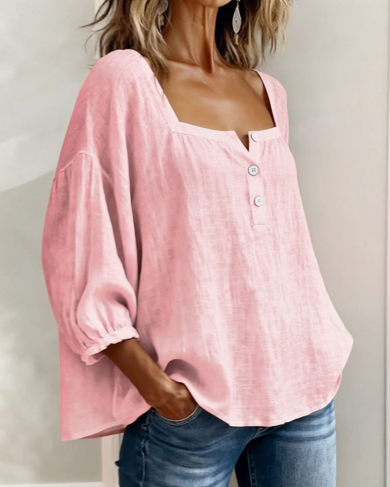 Fabiana | Breezy Cotton-Linen Blouse for Effortless Everyday Elegance