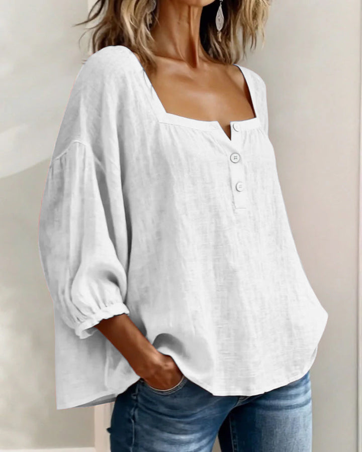 Fabiana | Breezy Cotton-Linen Blouse for Effortless Everyday Elegance
