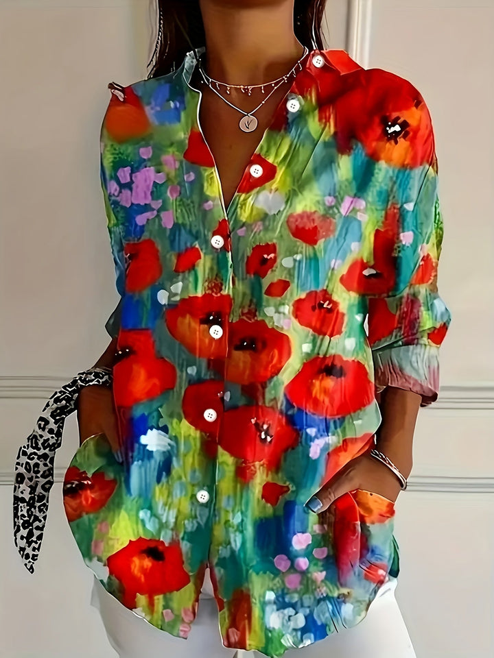 Elara | Artistic Print Blouse