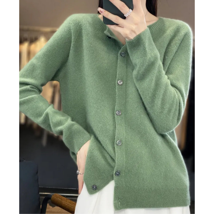 Mercy Cardigan for Women – Elegant Soft Cardigan with Round Neck