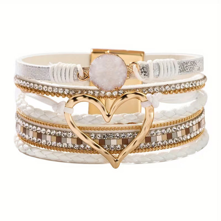 Britt | Bohemian Layered Heart Bracelet