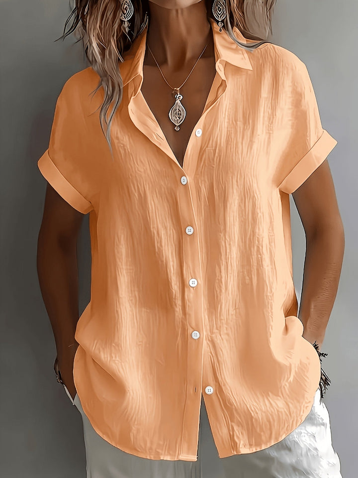 Amelia | Linen Button Blouse for Effortless Everyday Elegance