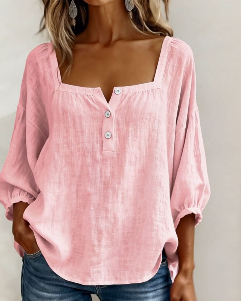 Fabiana | Breezy Cotton-Linen Blouse for Effortless Everyday Elegance