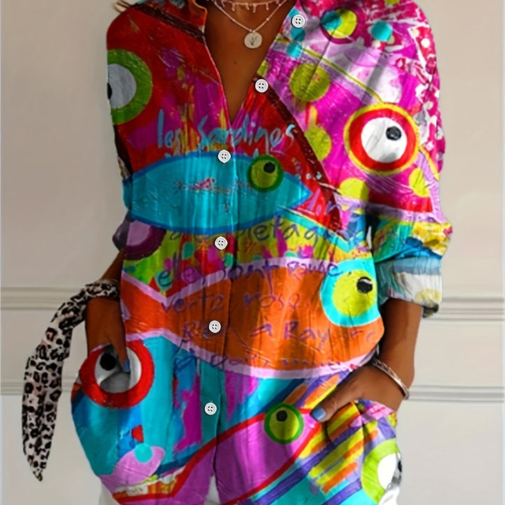 Marina | Colorful Fish Print Blouse