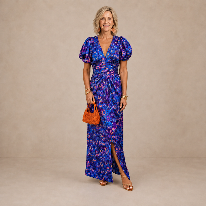 TORA – ELEGANT DRESS WITH PLEATED SLEEVES