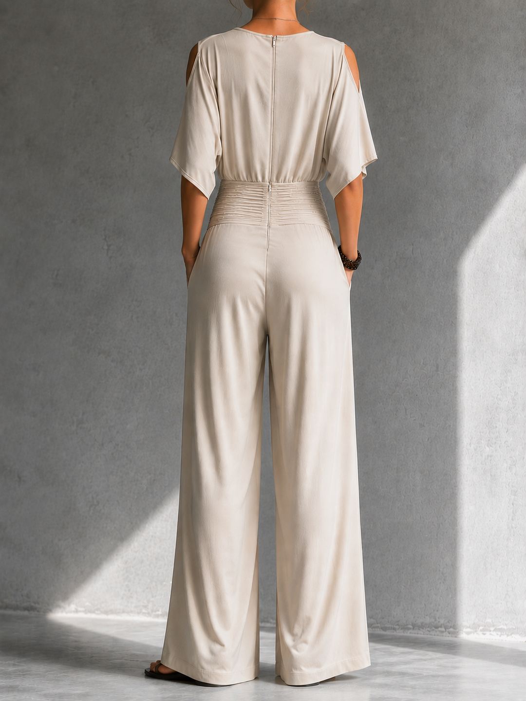 Victoria | Wrap-Front Wide-Leg Jumpsuit
