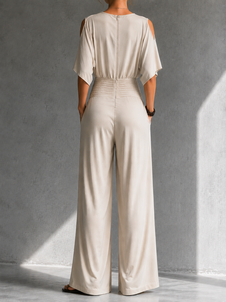 Victoria | Wrap-Front Wide-Leg Jumpsuit
