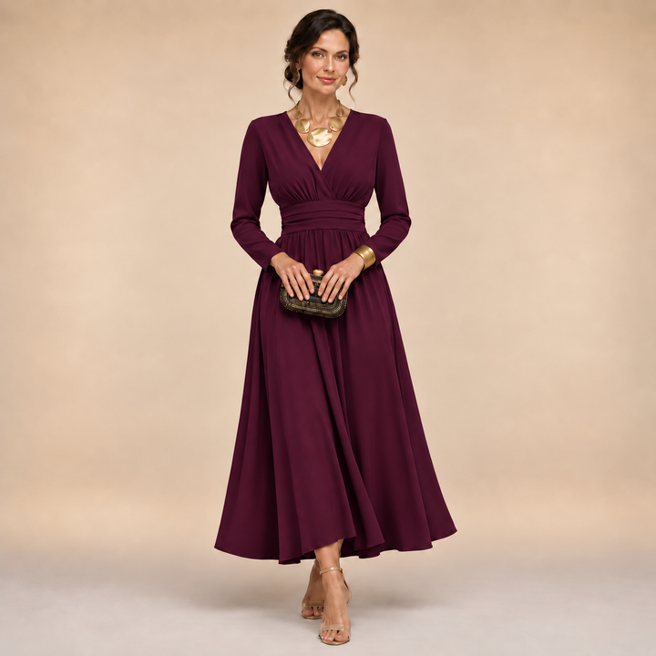 The Isabella Long Sleeve Wrap Dress